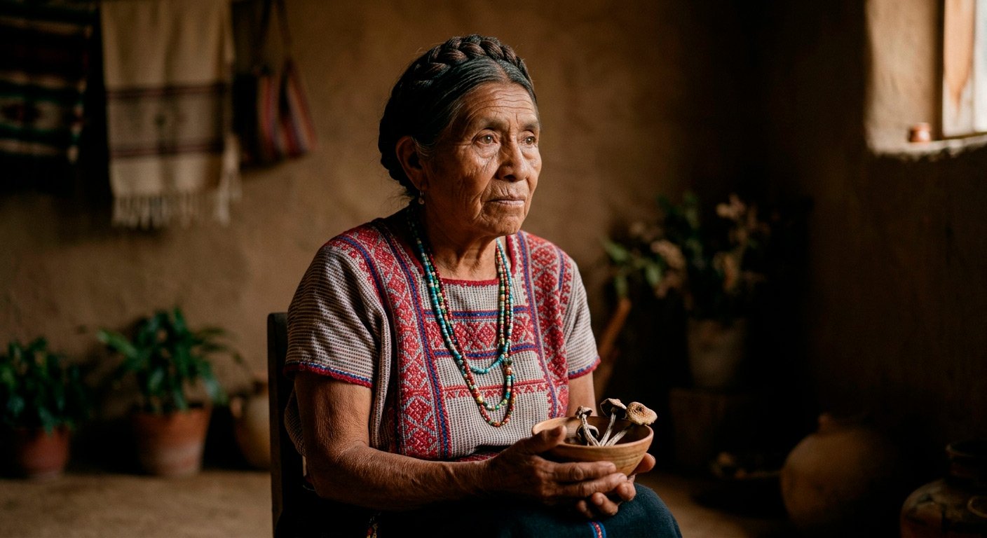 Psilocybin for depression – Can Magic Mushrooms help? 2 An older Indigenous Mazatec curandera (healer) in Oaxaca, Mexico.